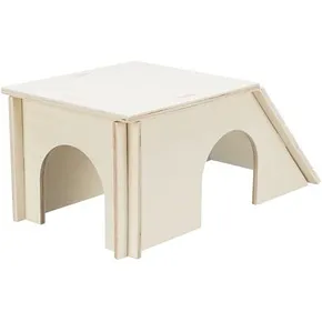 Holzfalthaus BENT, Schrägdach, Hase, 51 x 24 x 33 cm